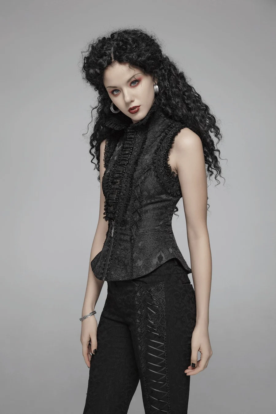 Ebonsmoke Ruffled Waistcoat - Image 7