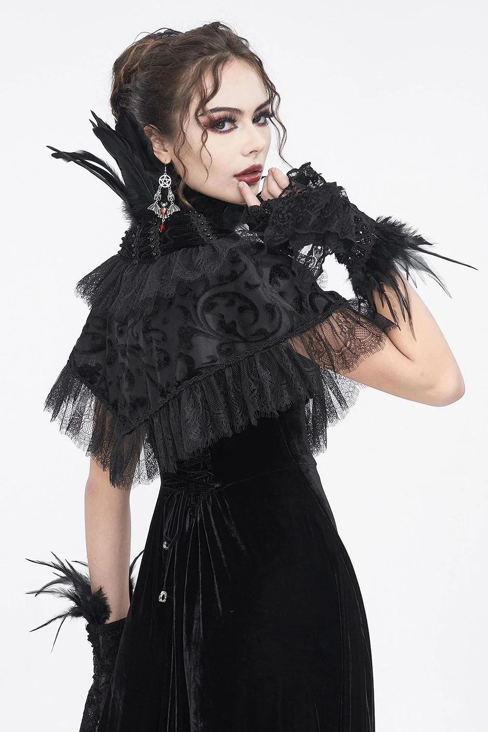Evermore Raven Feather Cape - Image 2