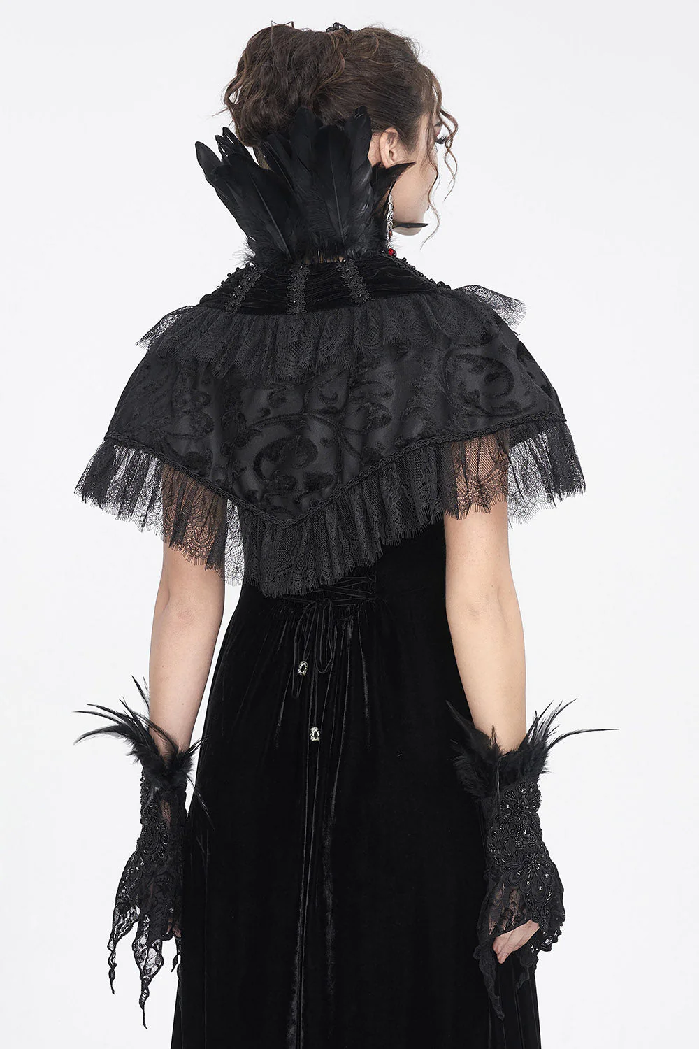 Evermore Raven Feather Cape - Image 4