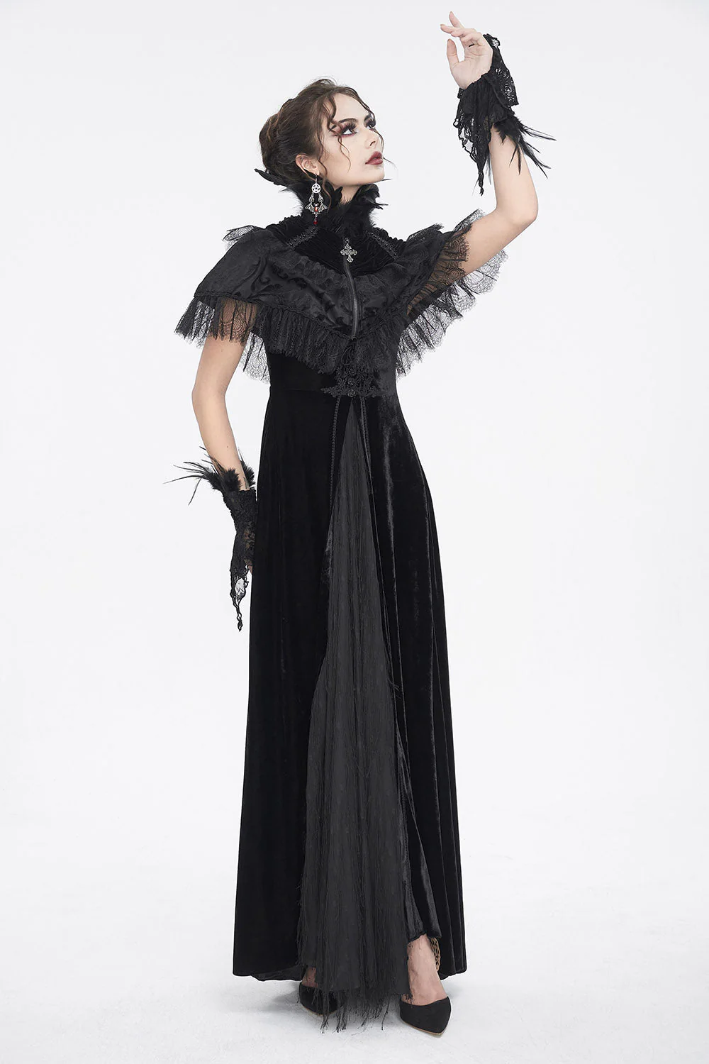 Evermore Raven Feather Cape - Image 5