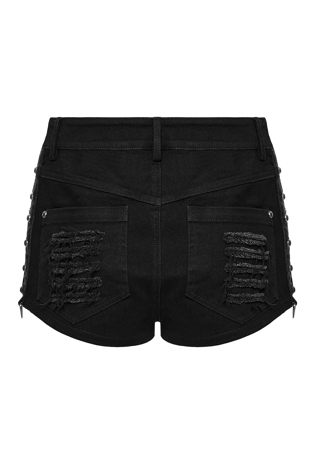 Eclipse Distressed Studded Shorts - Image 3
