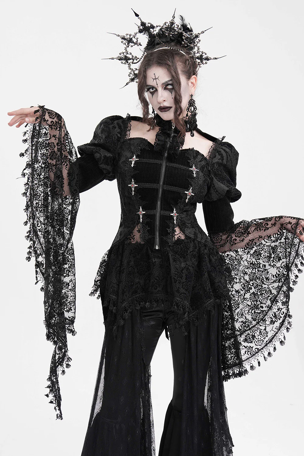 Nosferatum Vampire Goth Jacket - Image 3