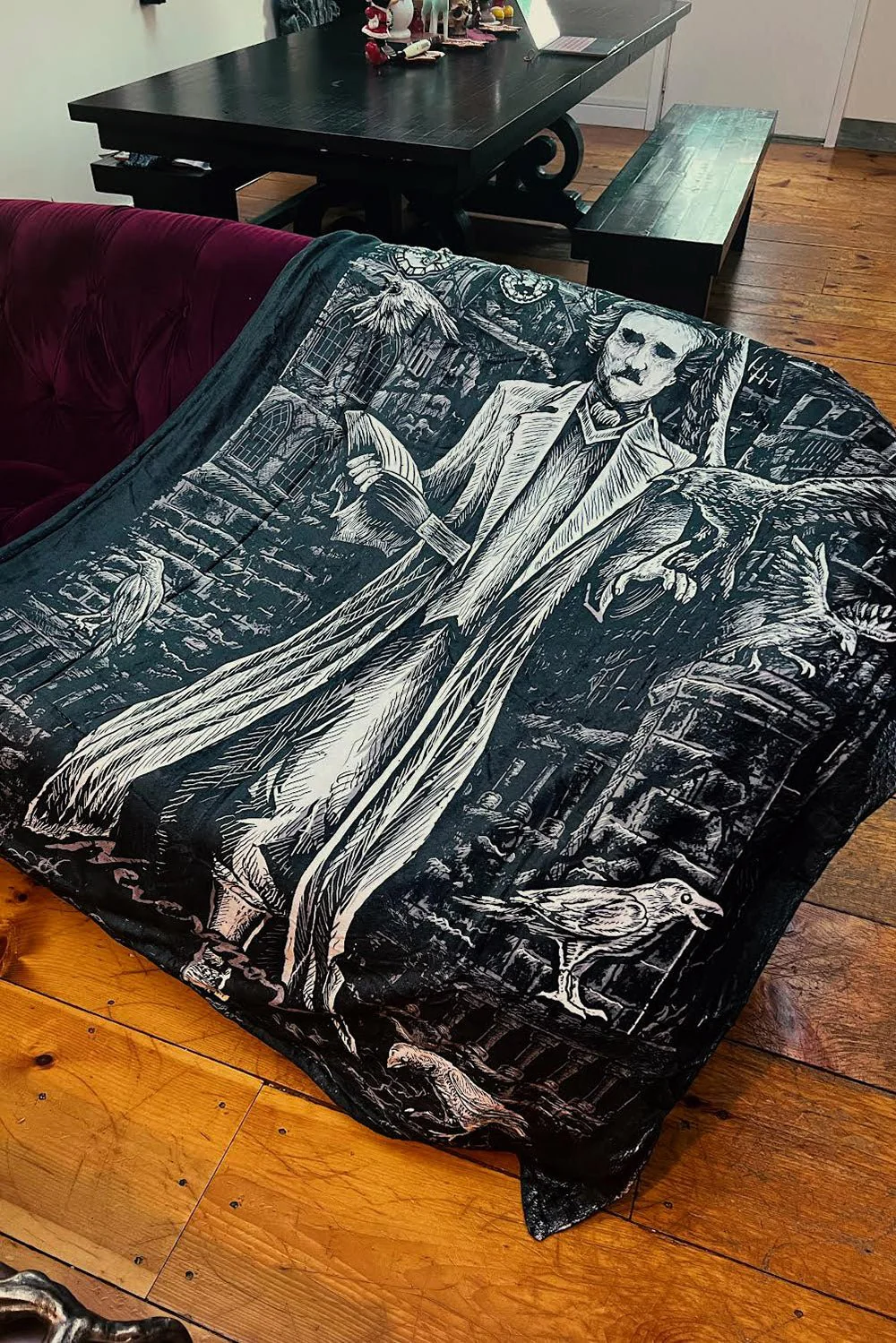 Edgar Allan Poe Throw Blanket - Image 5