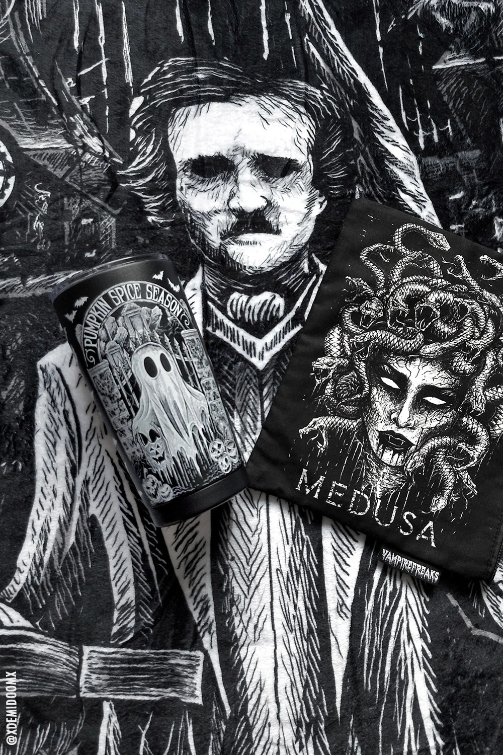 Edgar Allan Poe Throw Blanket - Image 6