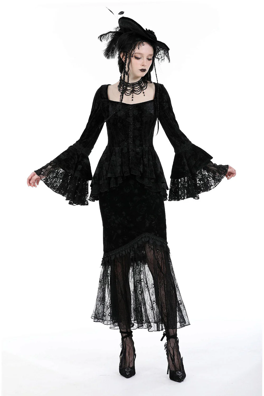 Edwardian Rose Fishtail Skirt - Image 2