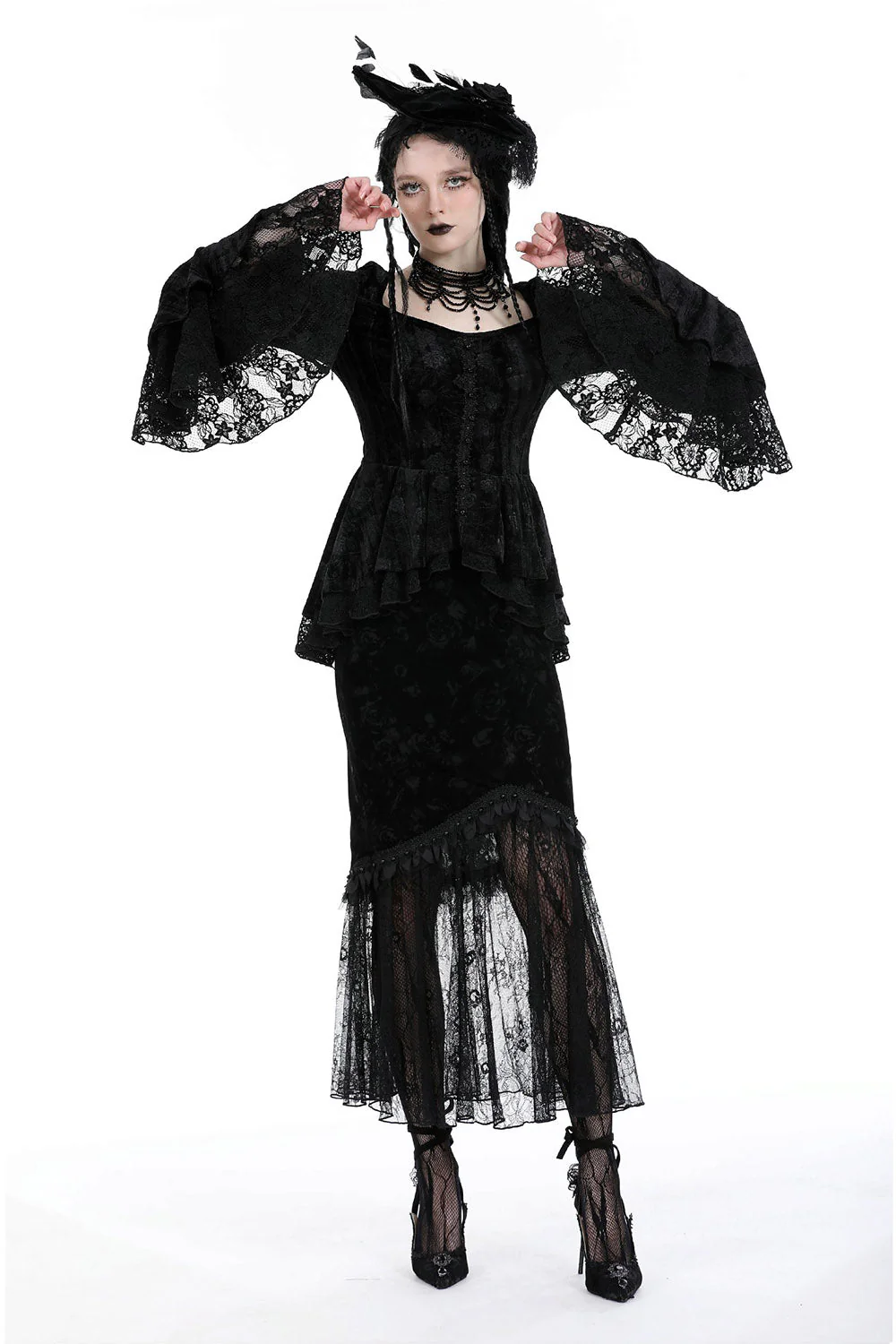 Edwardian Rose Fishtail Skirt - Image 6