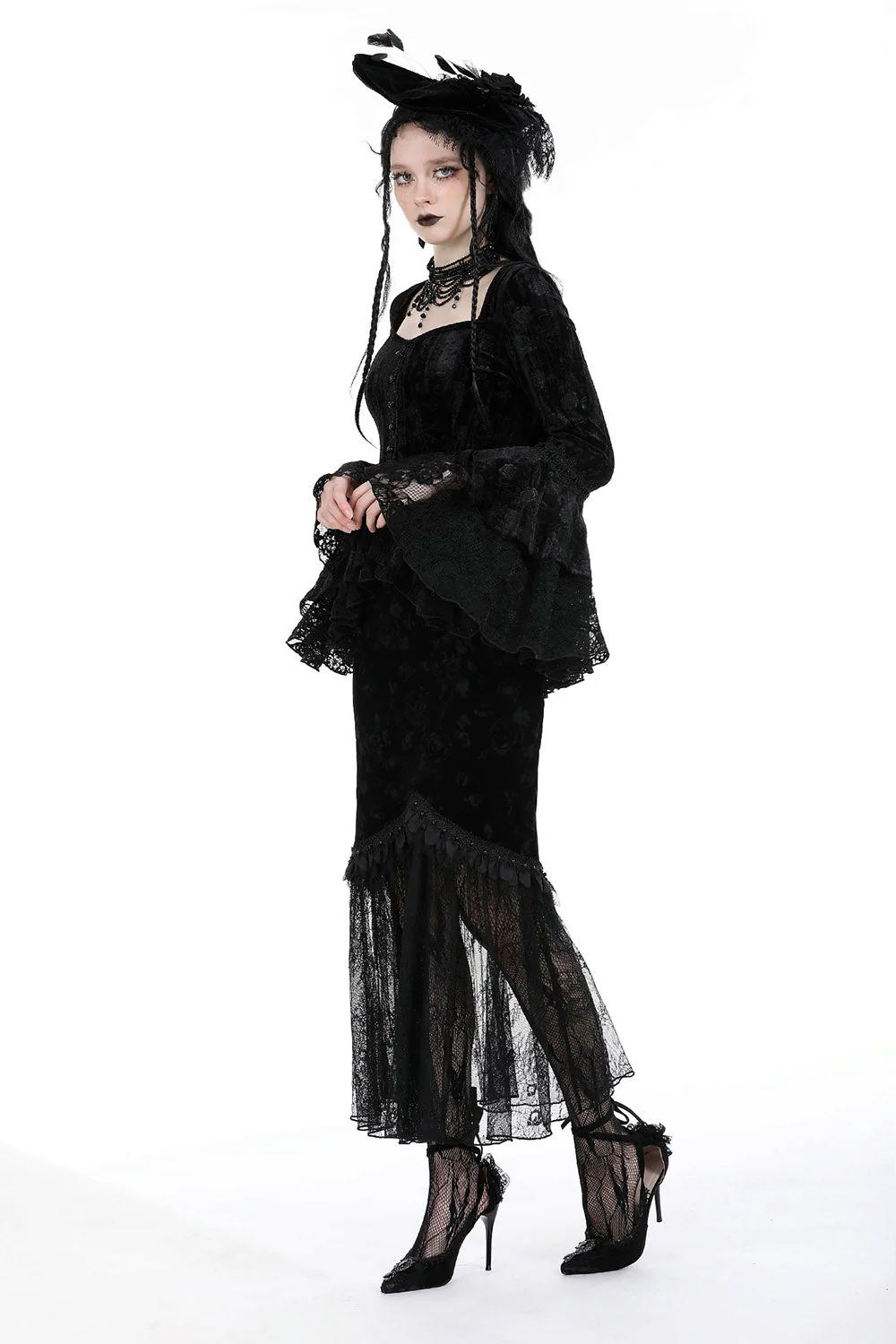 Edwardian Rose Fishtail Skirt - Image 7