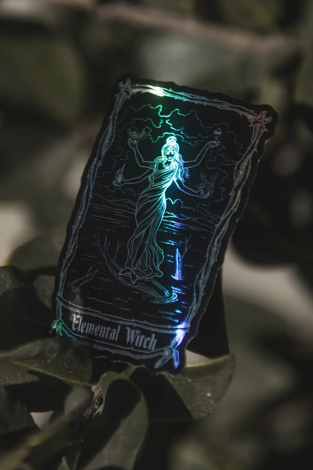 Elemental Witch Oracle Holographic Sticker - Image 3