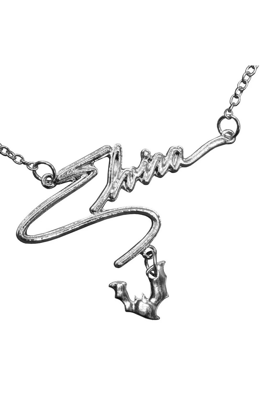 Elvira Bat Name Text Necklace - Image 2