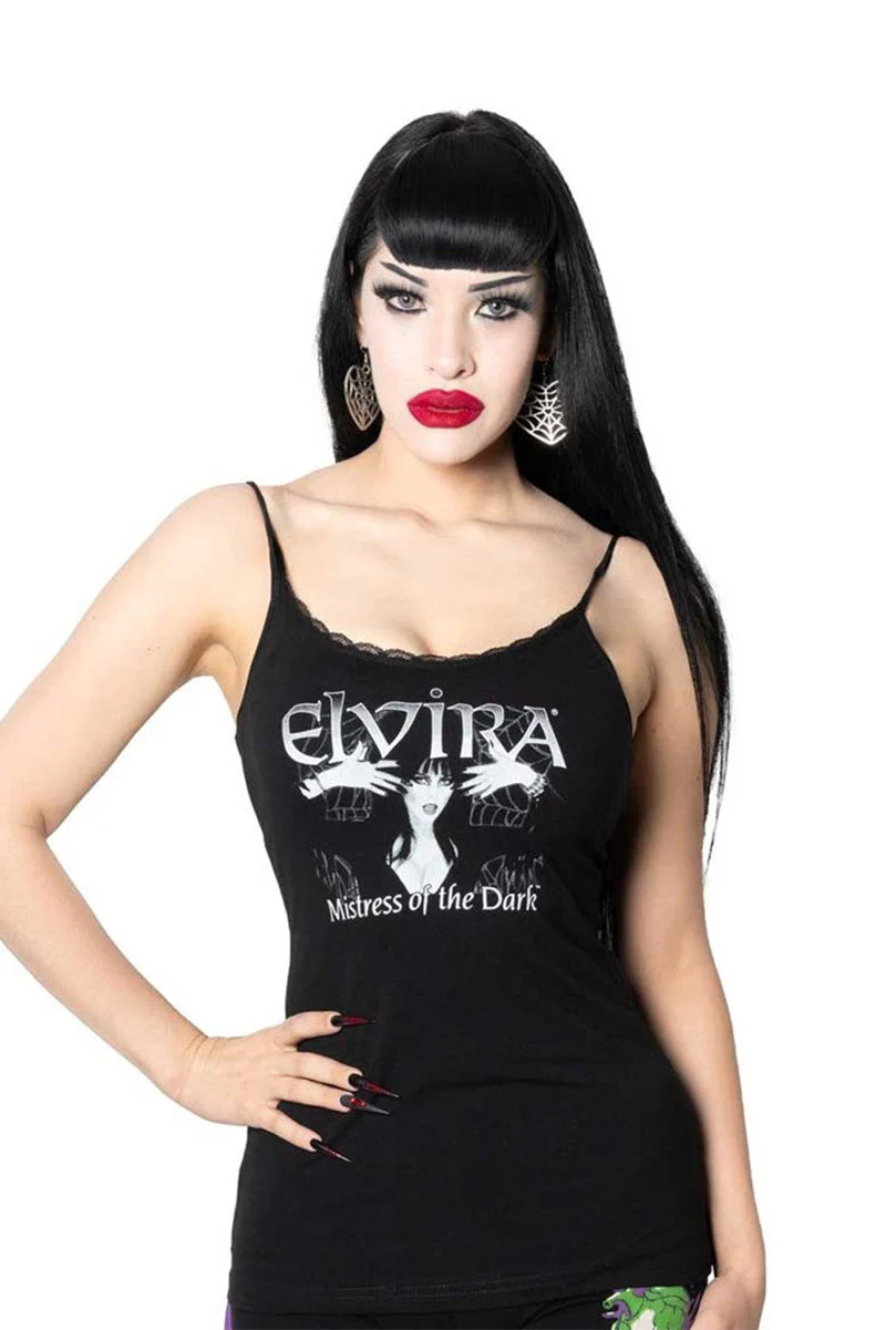Elvira Classic Logo Web Lace Cami Top