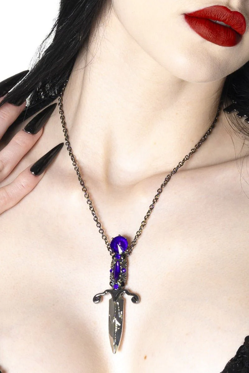 Elvira Dagger Necklace [PURPLE] - Image 3