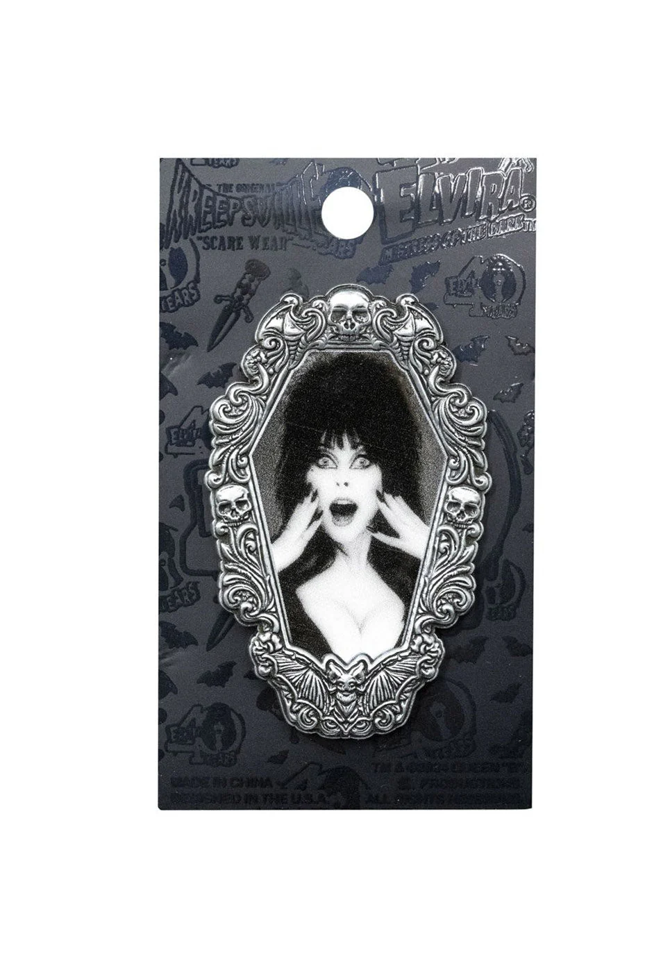 Elvira Hands Gothic Frame Enamel Pin - Image 2