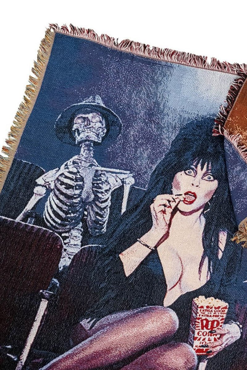 Elvira Popcorn Tapestry Throw Blanket - Image 2