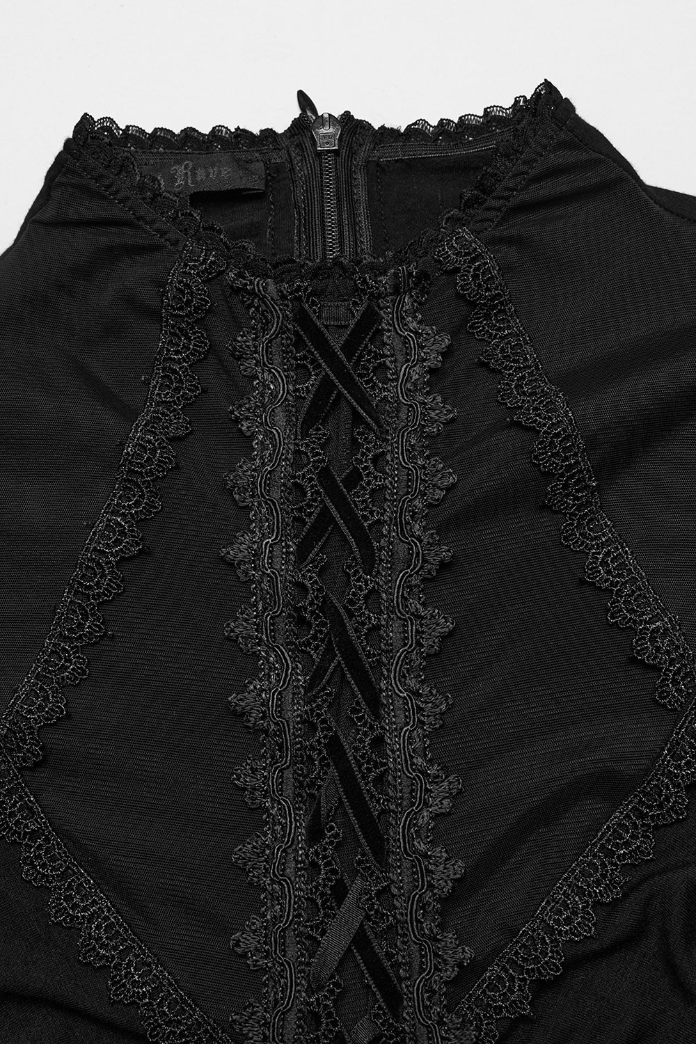 Embroidered Bones Gothic Maxi Dress - Image 8