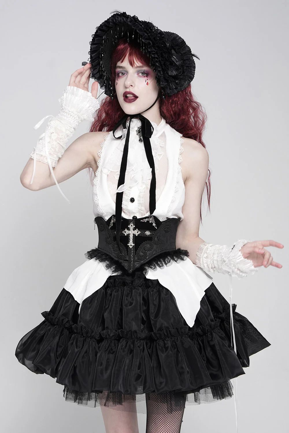 Embroidered Rosary Damask Corset - Image 2