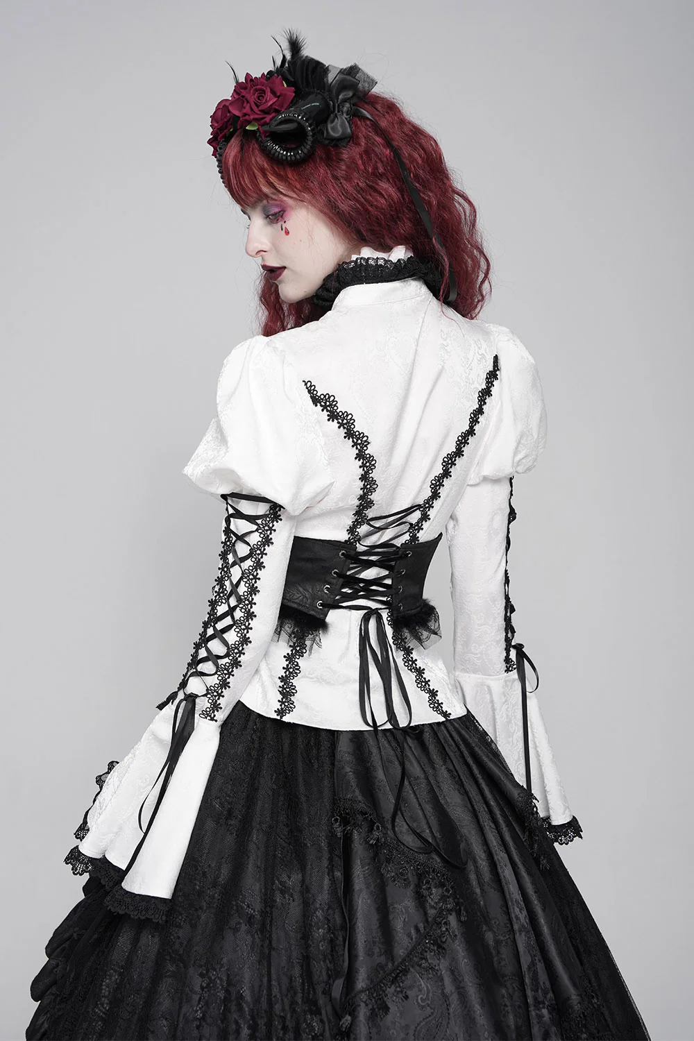 Embroidered Rosary Damask Corset - Image 5