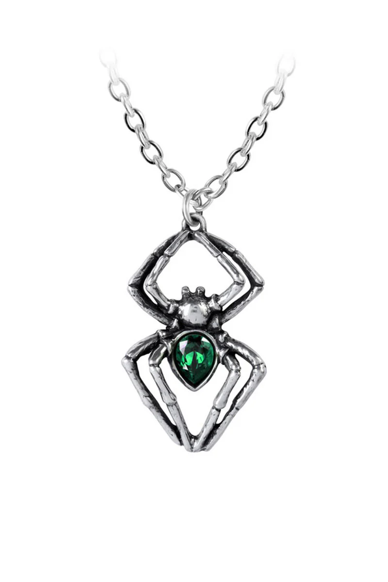 Emerald Spiderling Pendant