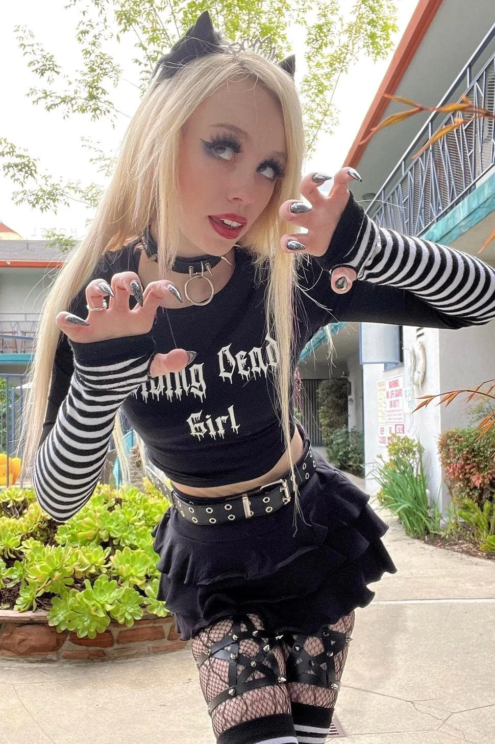 Emo Striped Arm Warmers [Multiple Colors Available] - Image 7