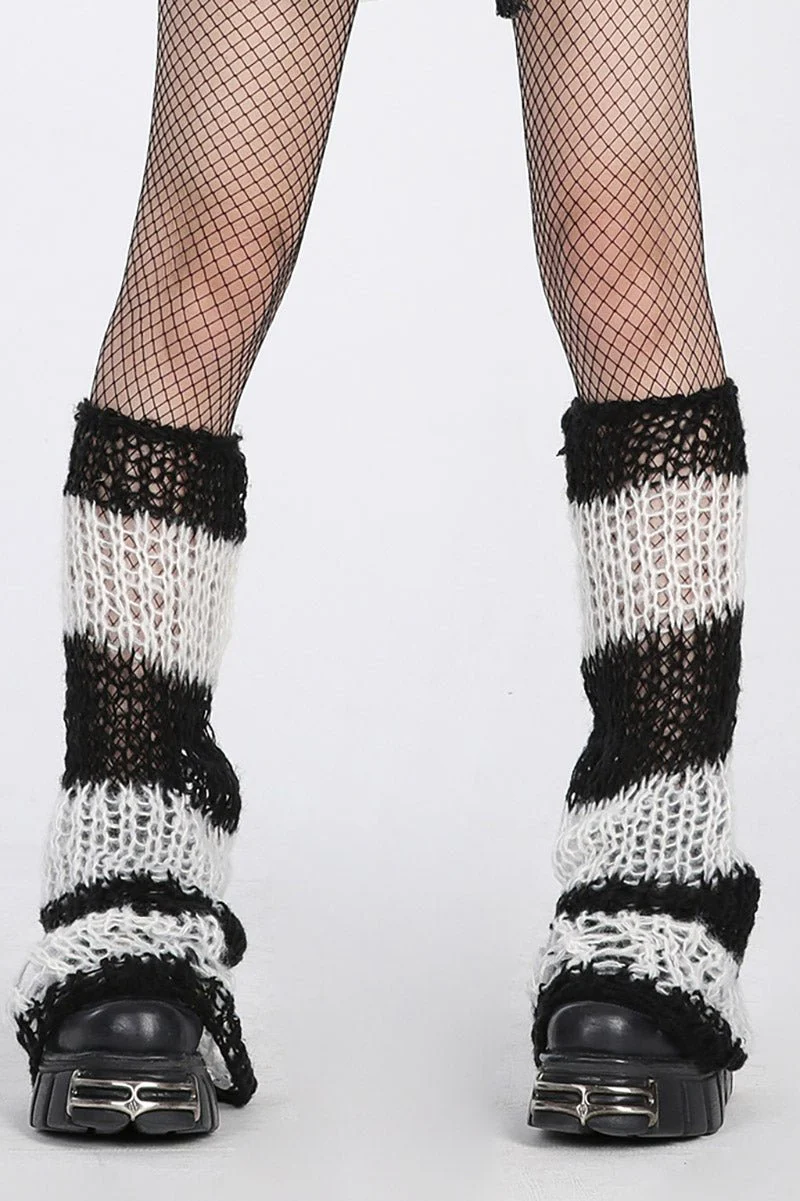 Emocore Leg Warmers [BLACK/WHITE]