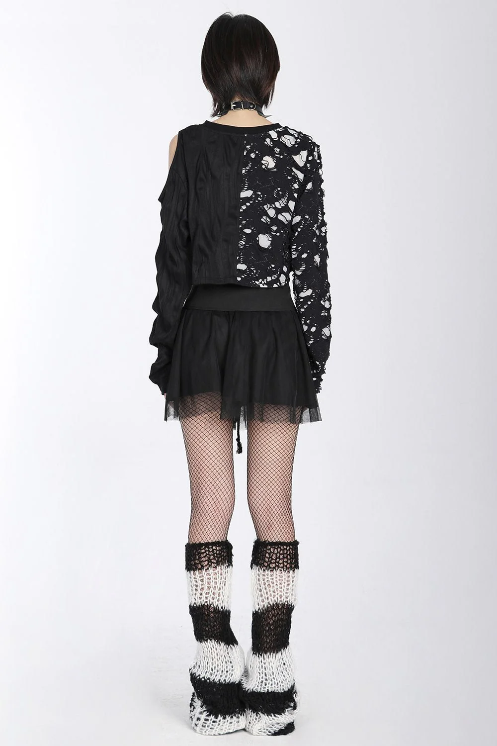 Emocore Leg Warmers [BLACK/WHITE] - Image 5
