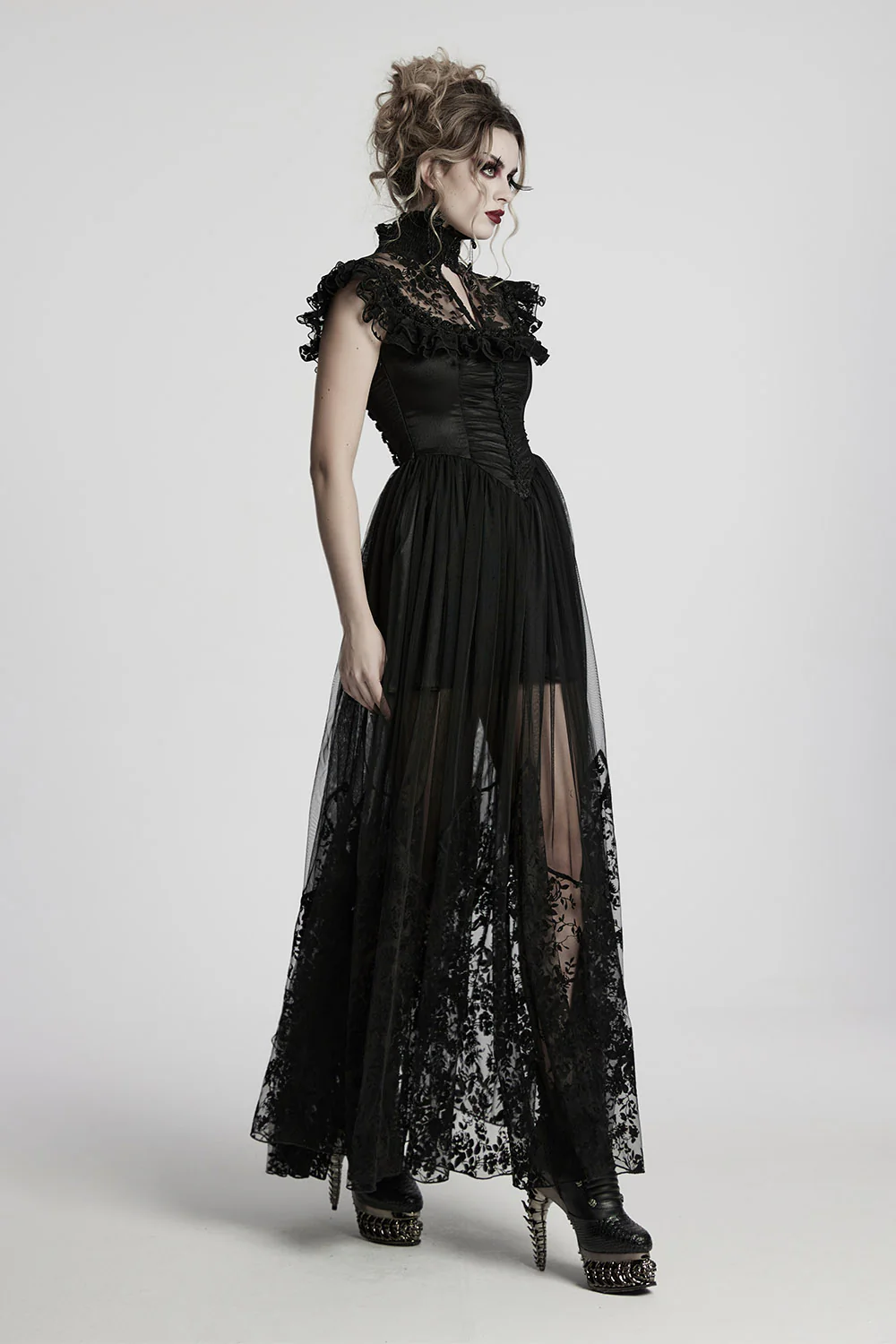 Enchantment Ruffled Mesh Dress - Image 2
