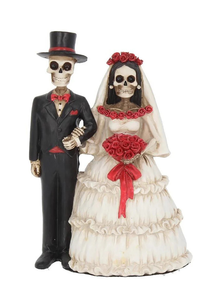 Eternally Yours Skeleton Wedding Statue