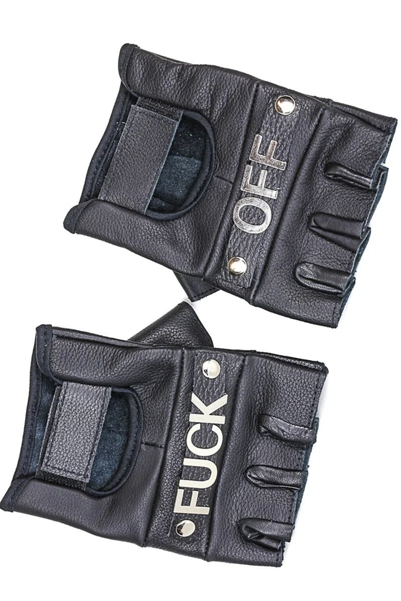 F*ck Off Leather Gloves - Image 3