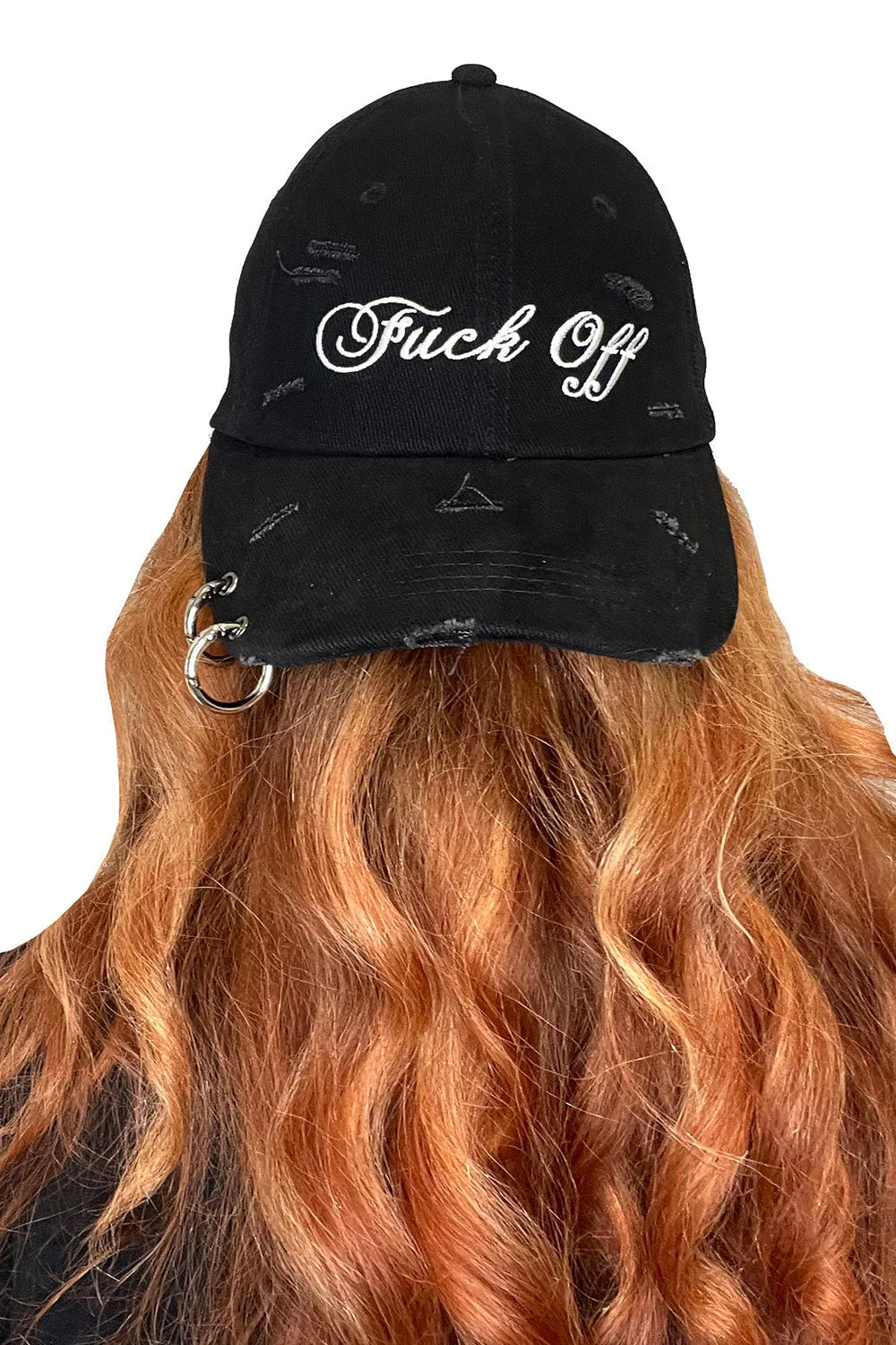 F*ck Off Pierced Baseball Cap - Image 6