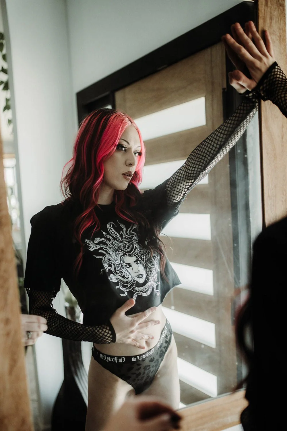 Fishnet Medusa Crop Top - Image 11