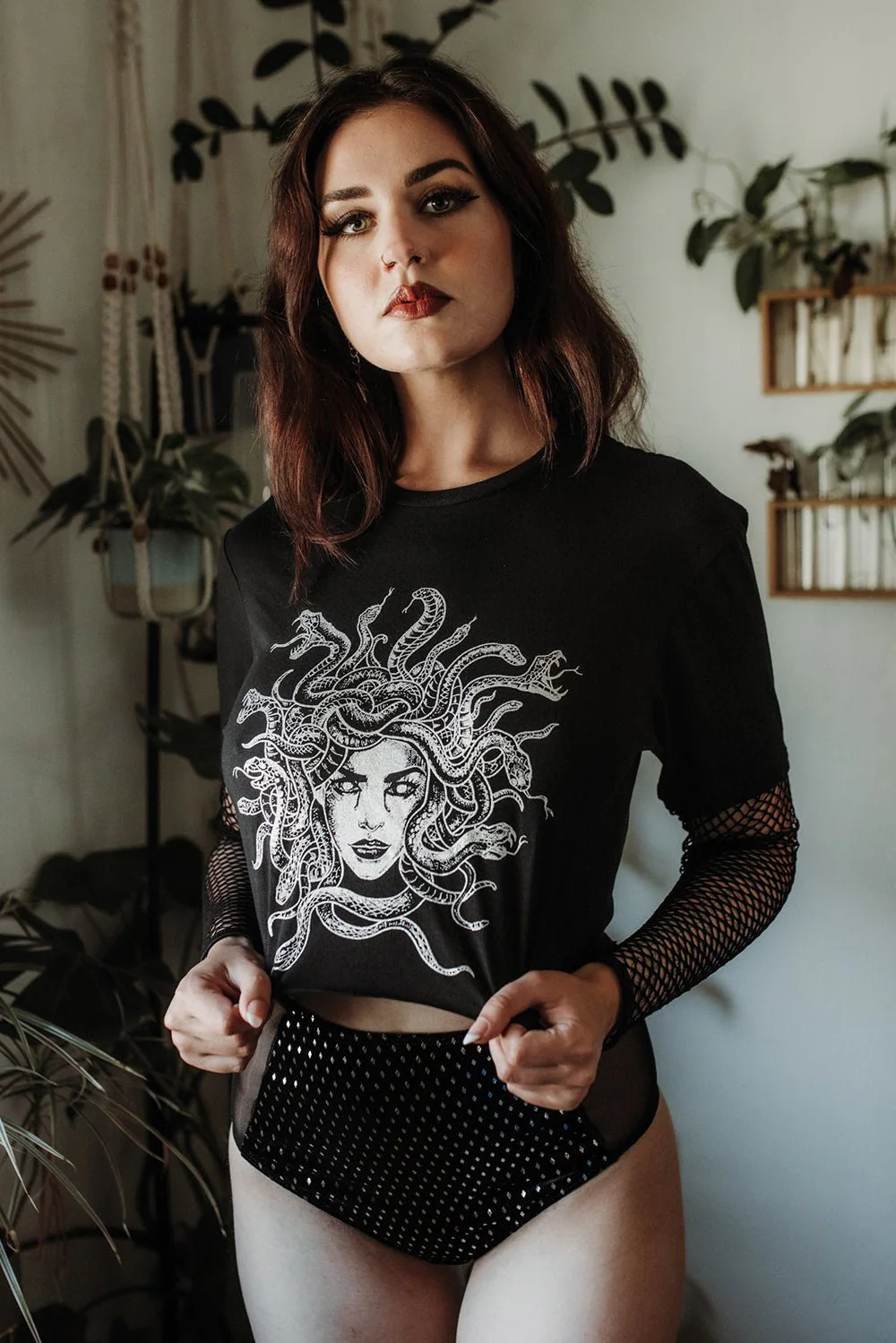 Fishnet Medusa Crop Top - Image 4