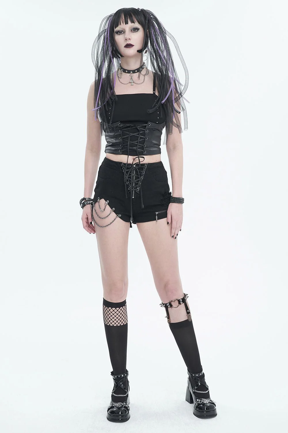 Fishnet Stockings Garter Set - Image 5