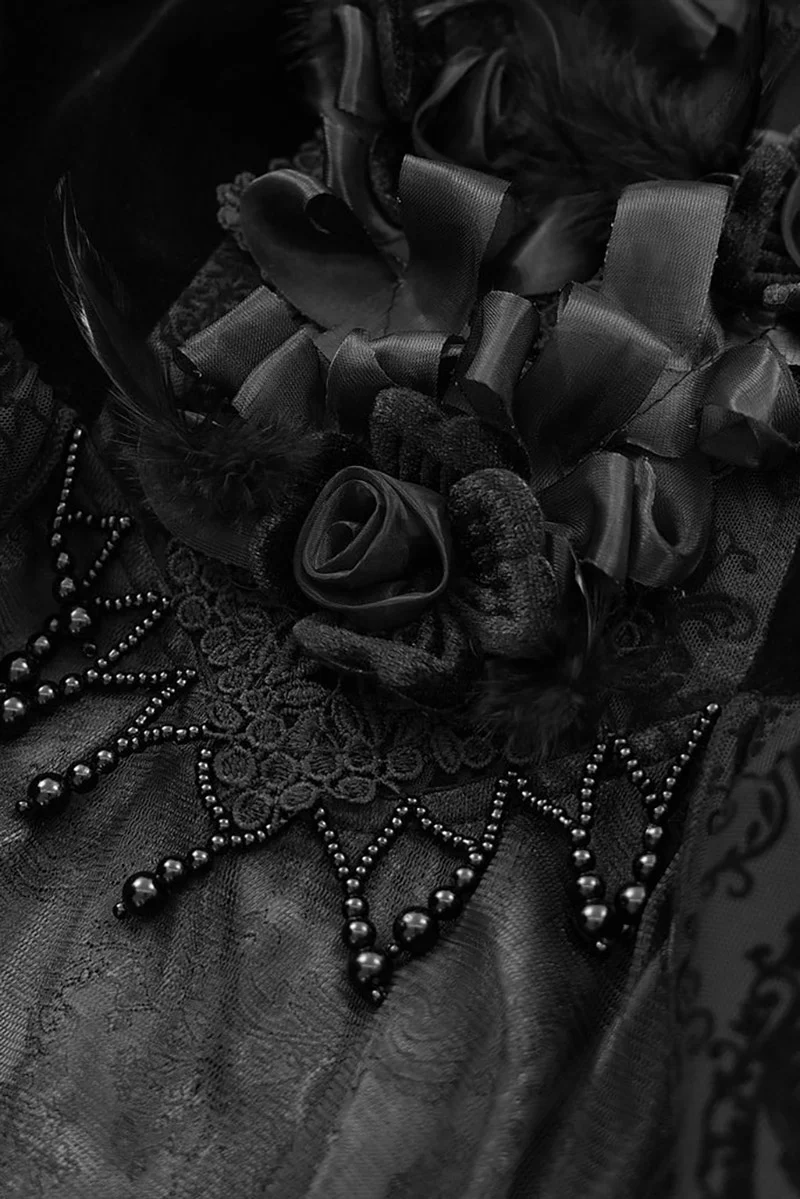 Flared Sleeve Tiered Gothic Gown - Image 8