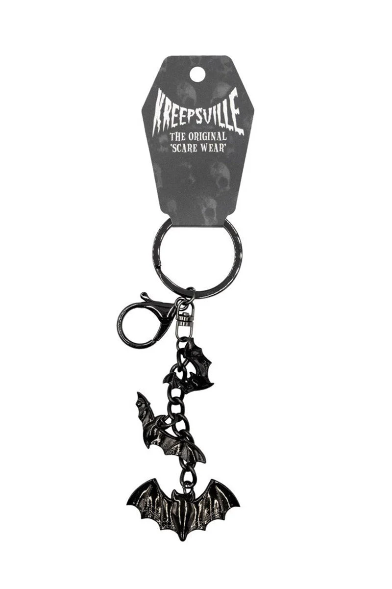 Flying Bats Charm Keychain - Image 2
