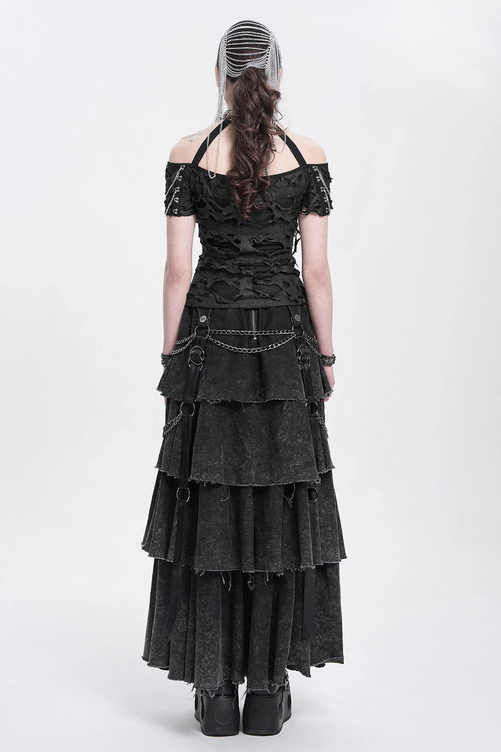 Fortify Off Shoulder Top with Attached Choker - Image 6