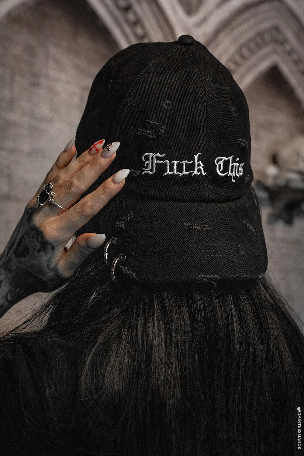 Fuck This Pierced Baseball Cap