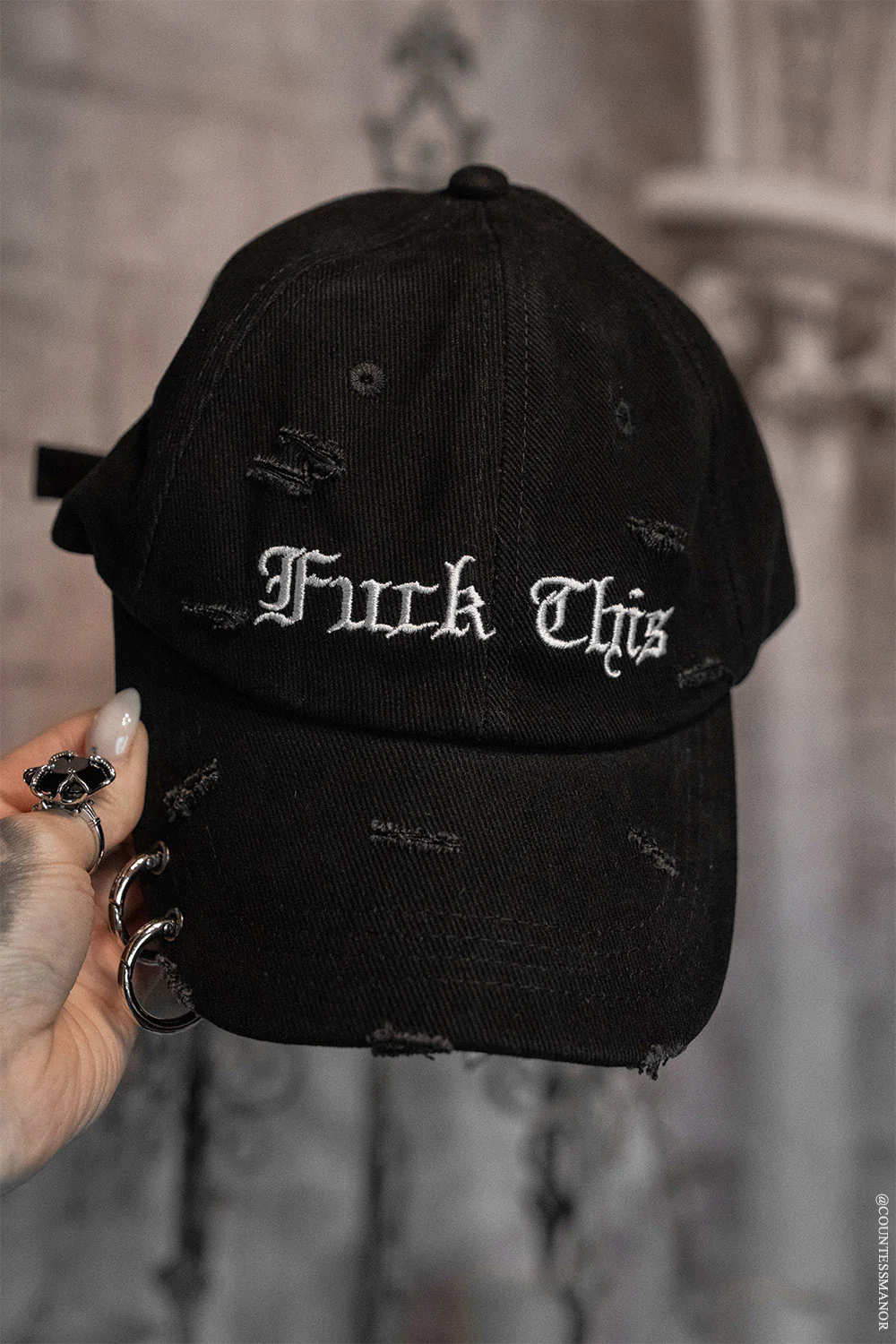 Fuck This Pierced Baseball Cap - Image 2