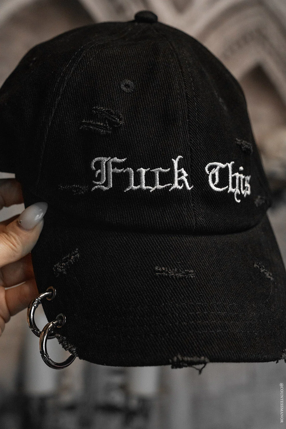 Fuck This Pierced Baseball Cap - Image 4