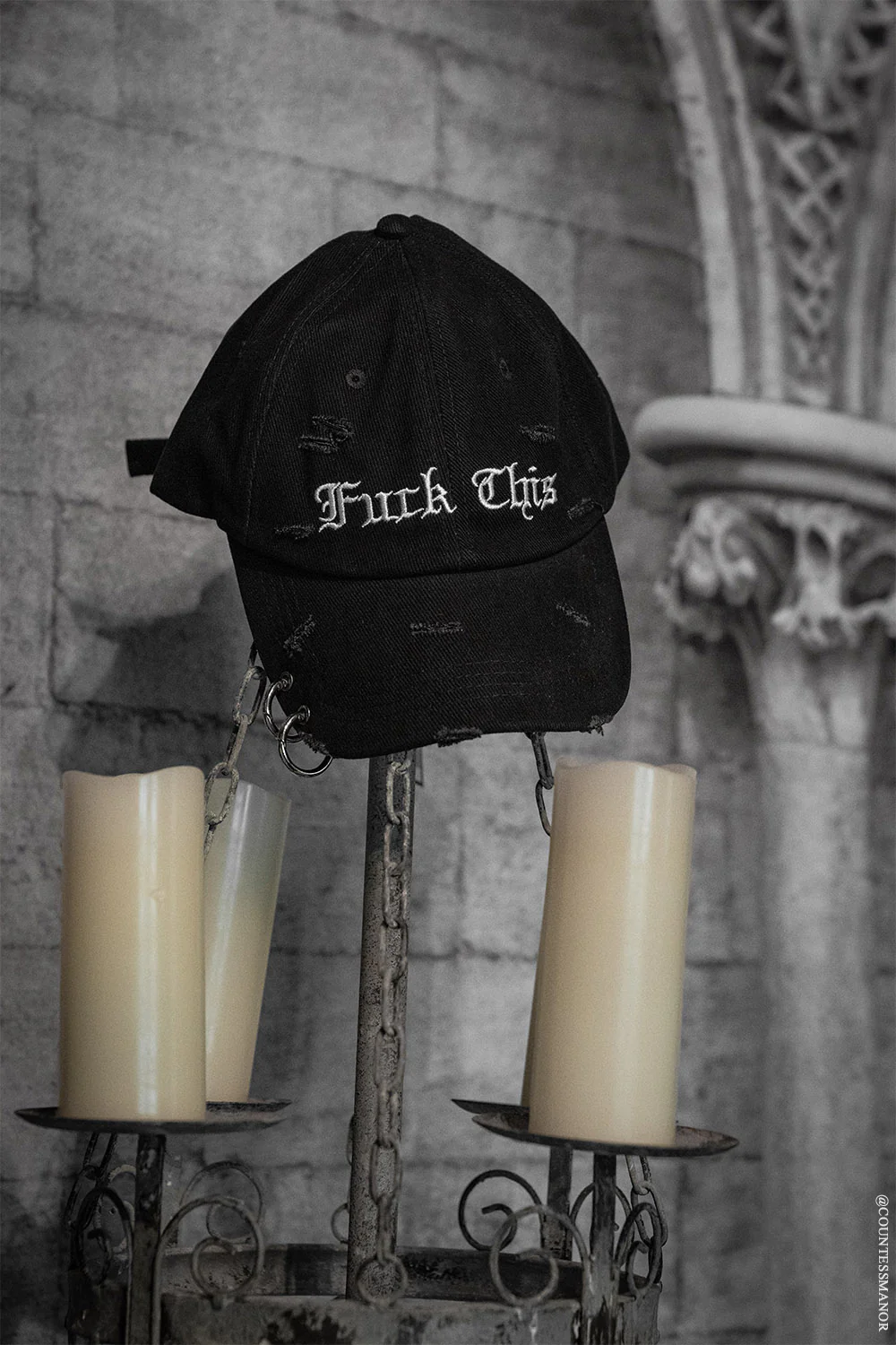 Fuck This Pierced Baseball Cap - Image 6