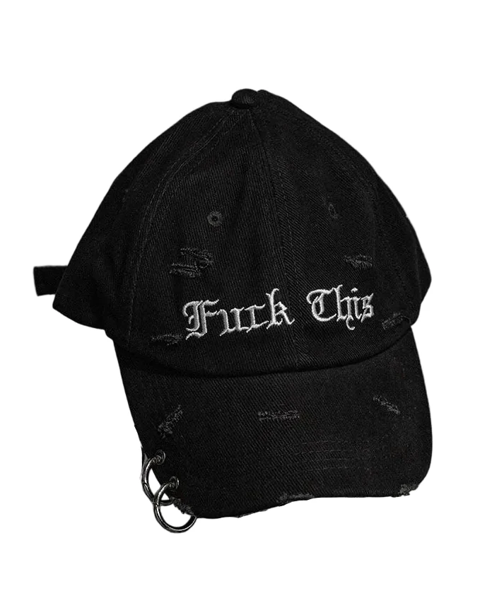 Fuck This Pierced Baseball Cap - Image 8