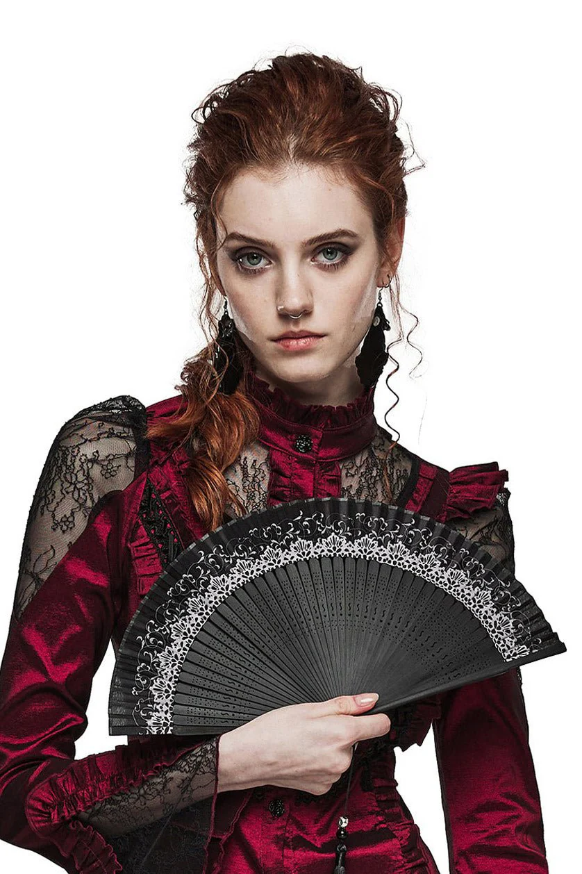 Funeral Flora Foldable Fan