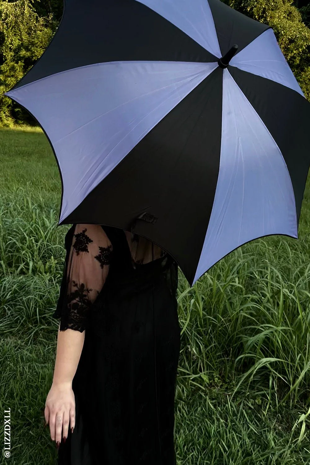 Funeral Procession Umbrella [BLACK/PURPLE] - Image 12