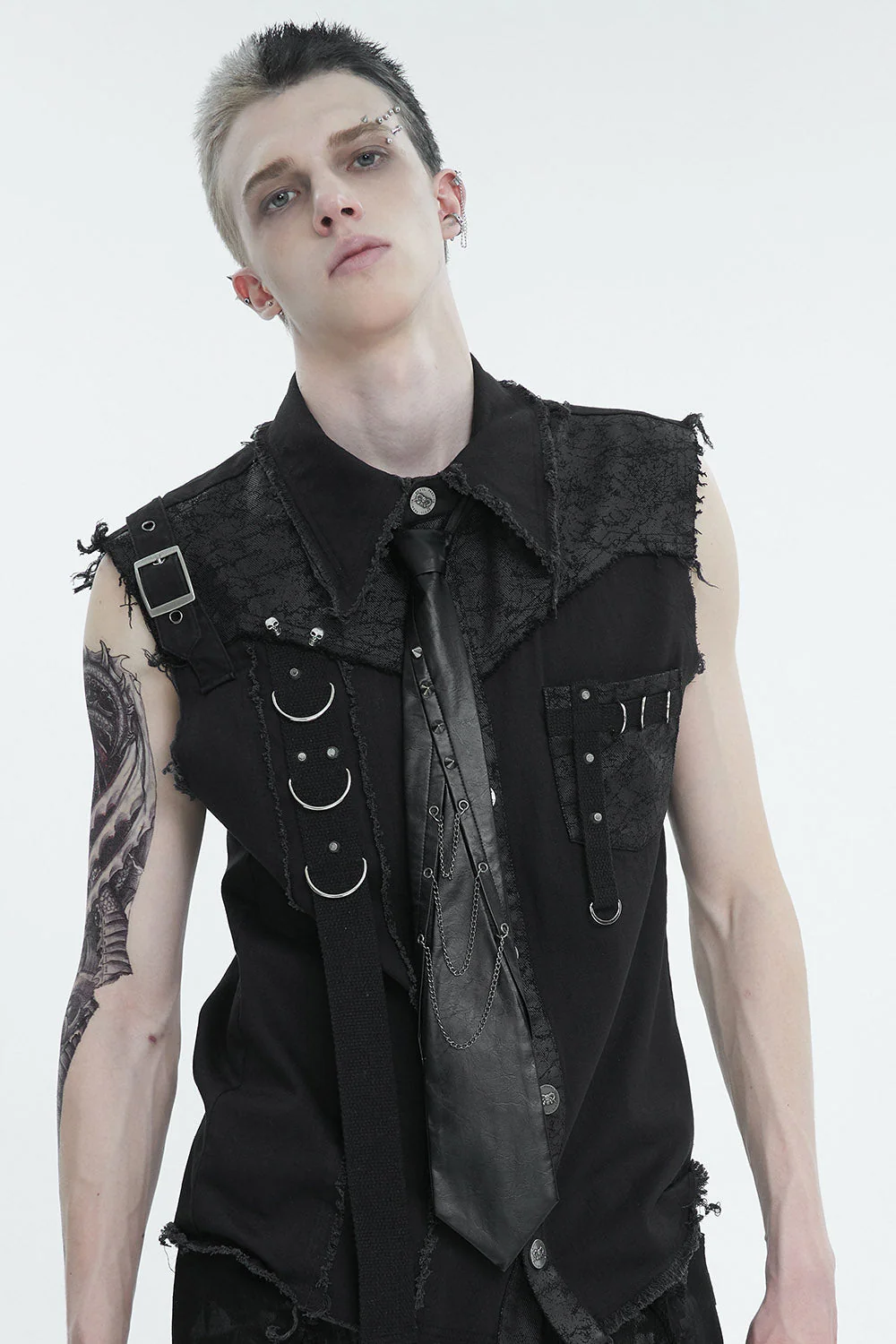 Funeral Wake Leather Necktie - Image 3