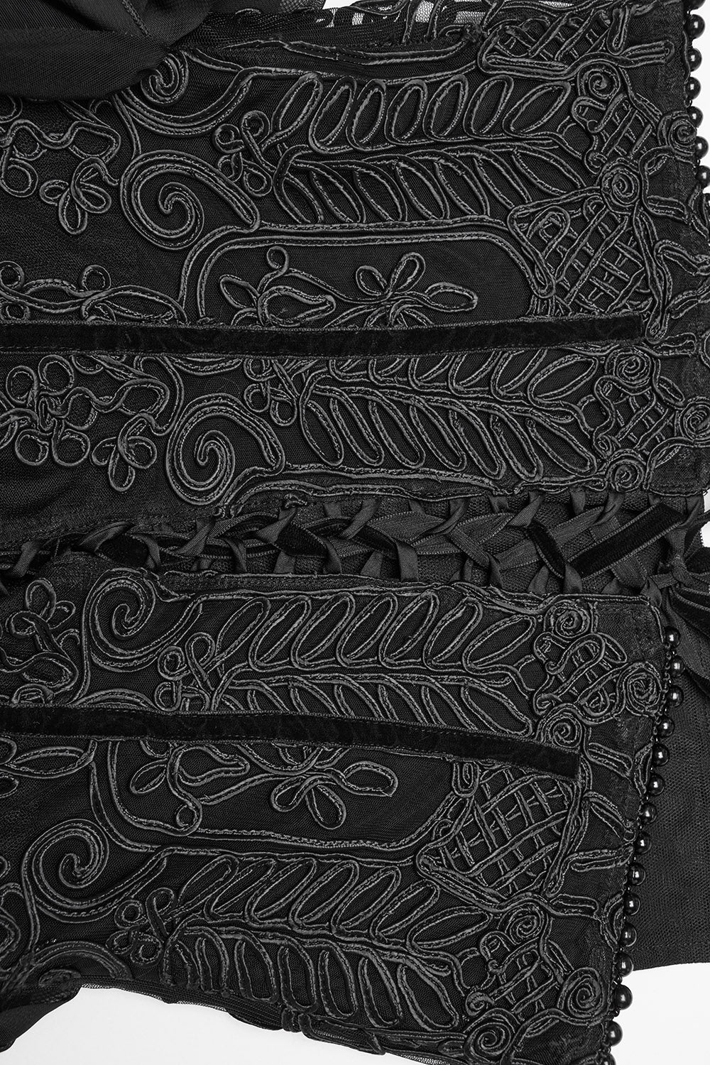 Gathered Gloom Draped Corset Gown - Image 9