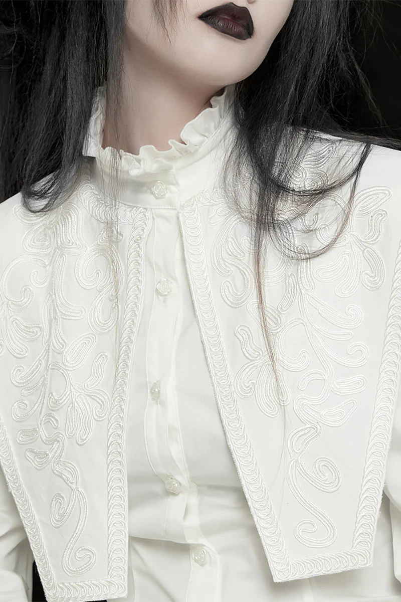 Ghost Haunting Button Down Shirt [White] - Image 3