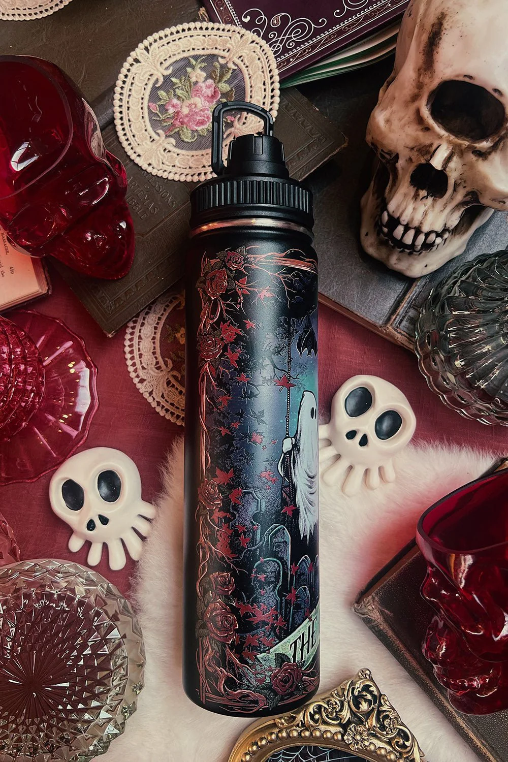 Ghost Love 24 Oz Water Bottle Tumbler - Image 5