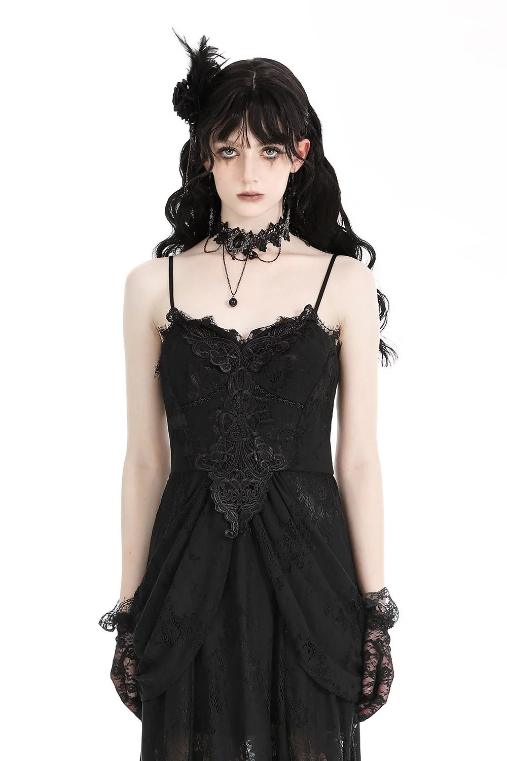 Ghost Seer Gothic Lace Bustle Dress - Image 7