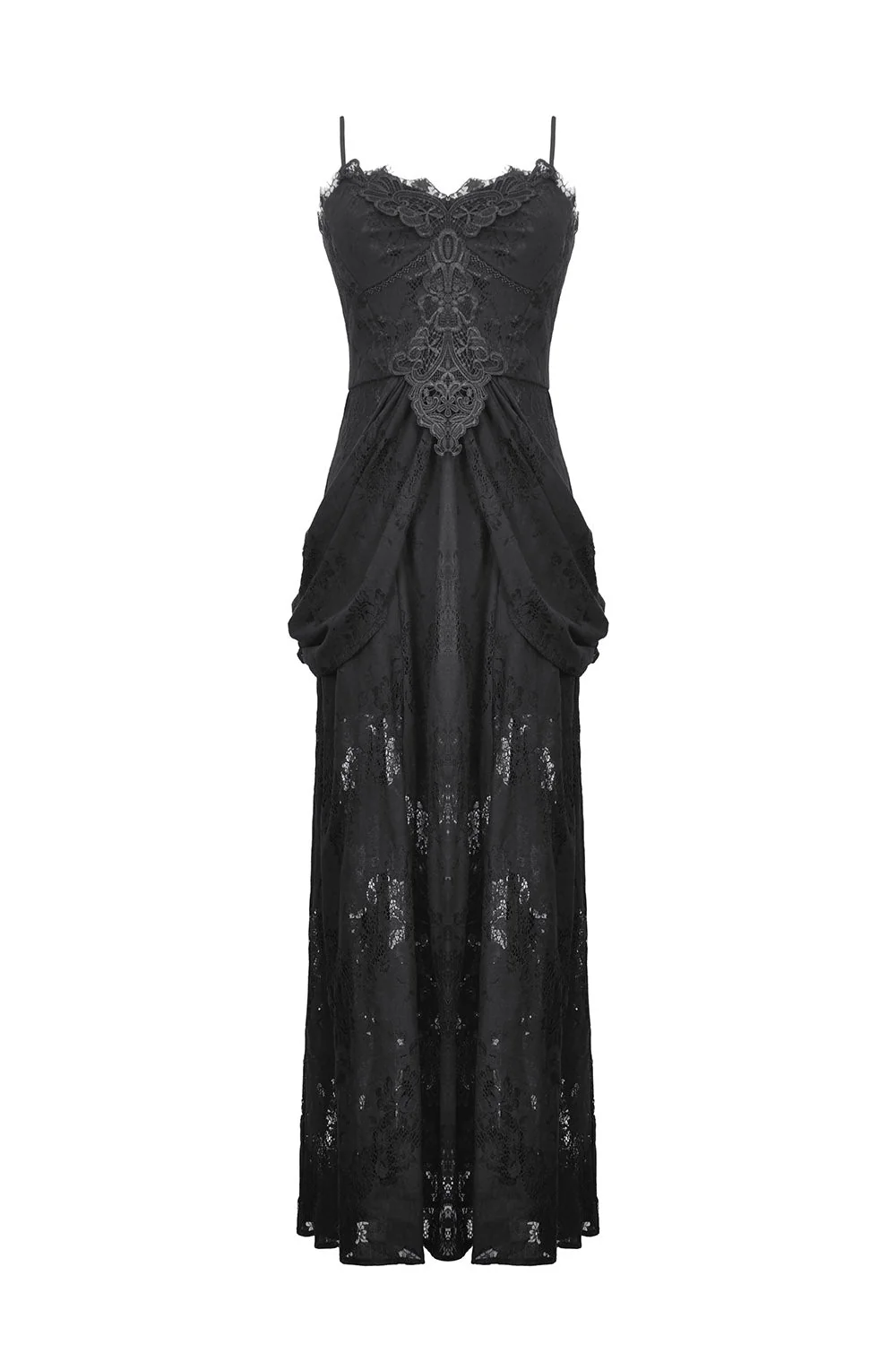 Ghost Seer Gothic Lace Bustle Dress - Image 8