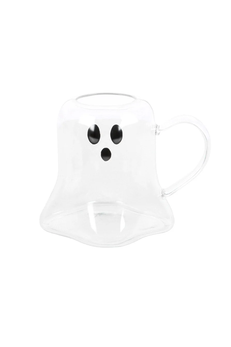 Ghost Shaped Glass Halloween Mug - Image 2