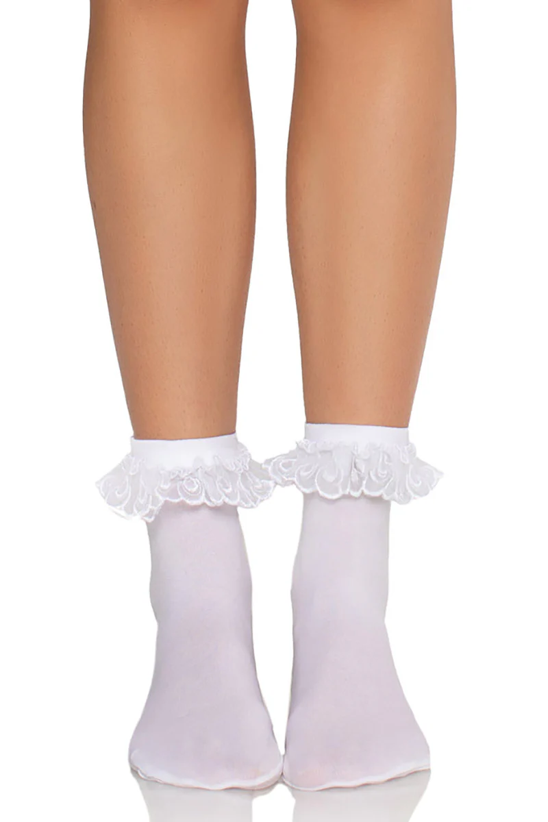 Ghost Sheets Ruffle Socks [White] - Image 3