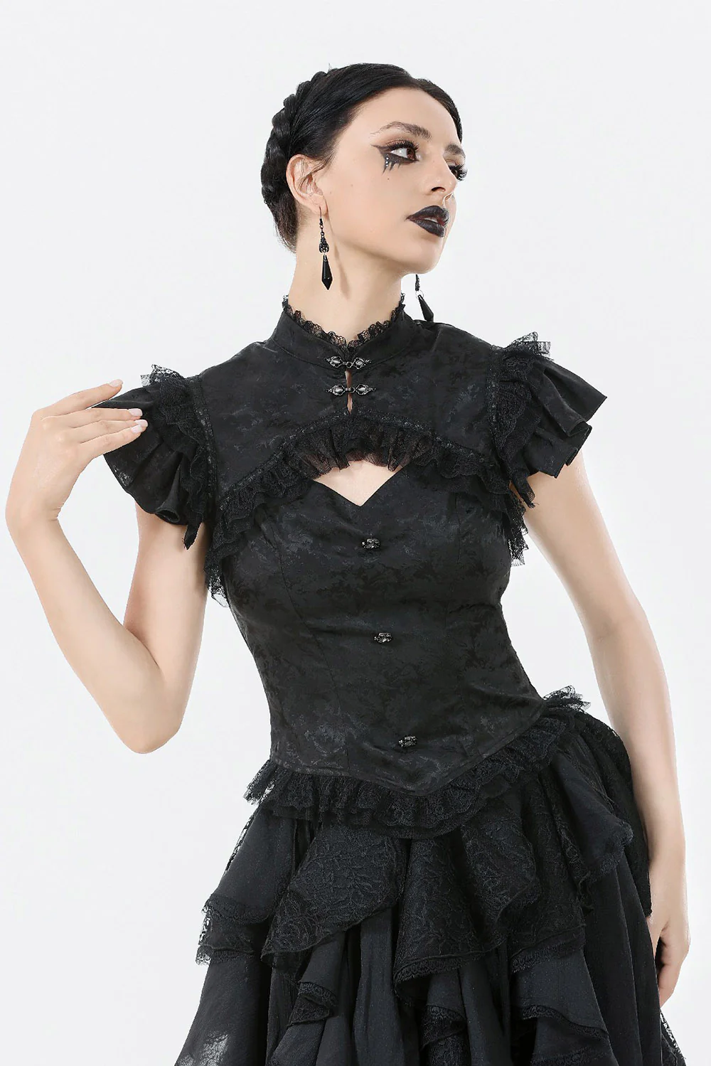 Ghost Waltz Ruffle Sleeve Top